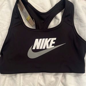 Nike black whit gray sports bra